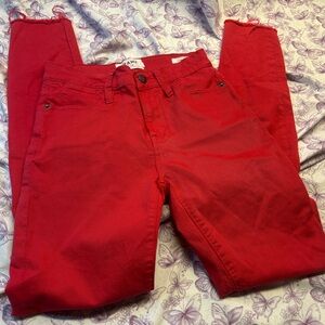 Frame Denim Red Skinny Jeans